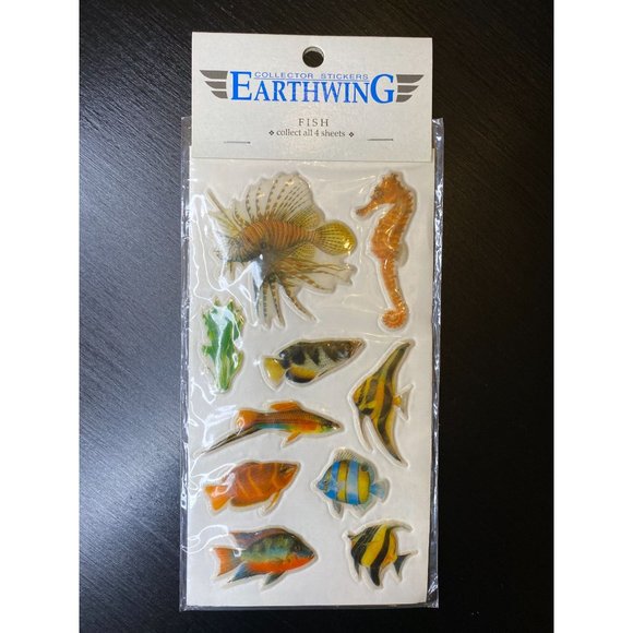 VINTAGE PUFFY STICKERS Fish - Lot of 3 California Pacific Designs 1994 Earthwing - Picture 6 of 7